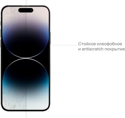 Стекло защитное uBear Extreme Nano Shield Privacy для iPhone 14 Pro Черная рамка (GL146BL03ANP61P-I22)