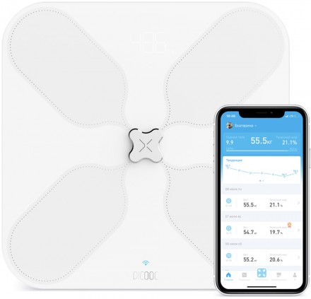 Умные весы Picooc S3 V2 с Wi-Fi White