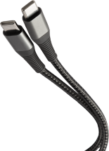 Дата-кабель UNBROKE Mane Type-C - Type-C PD 60W 2A 1 м нейлоновая оплетка Черный