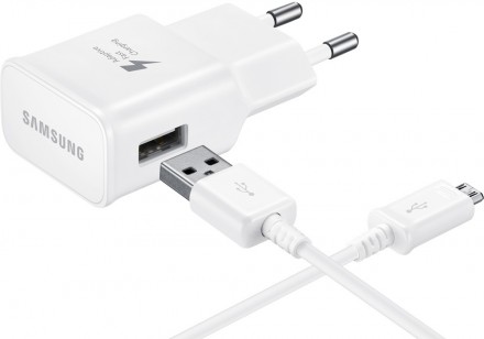 СЗУ Samsung USB 2A c microUSB-USB кабелем EP-TA20EWEUGRU White