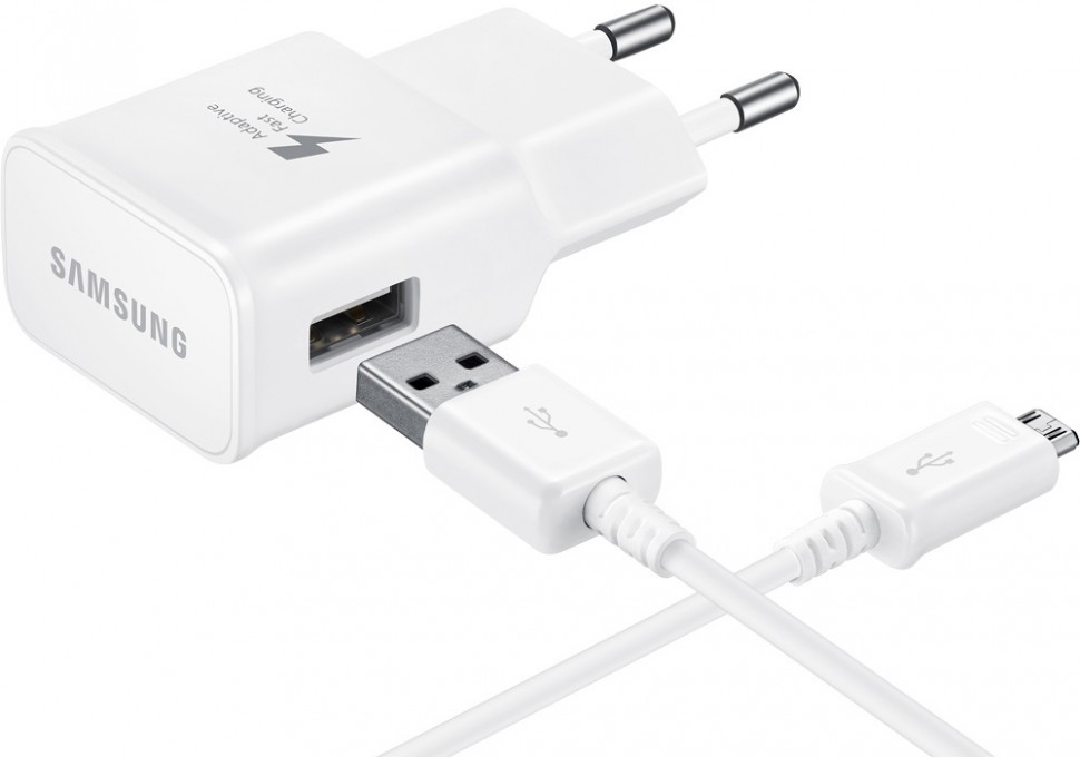 СЗУ Samsung USB 2A c microUSB-USB кабелем EP-TA20EWEUGRU White
