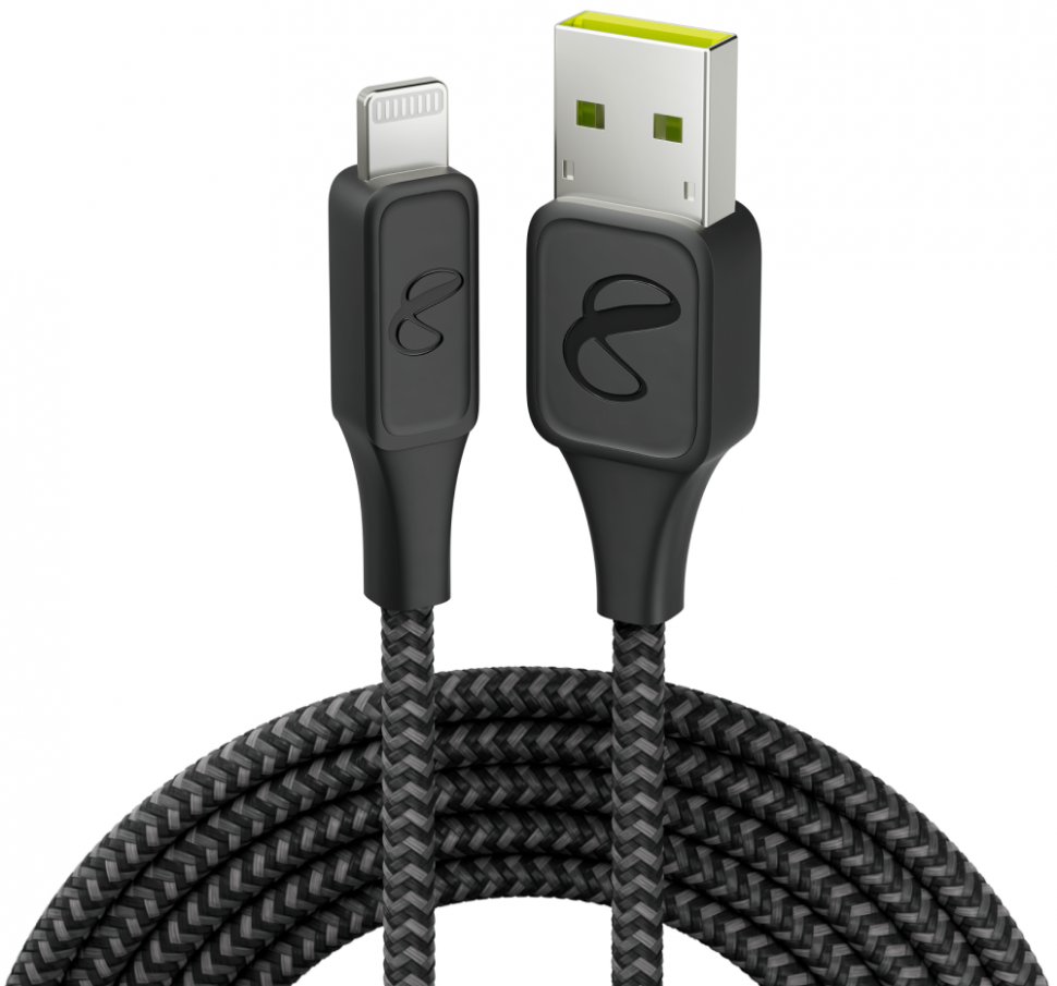 Дата-кабель InfinityLab InstantConnect USB-A - Lightning 1.5м Black (ILINCATLBLK)