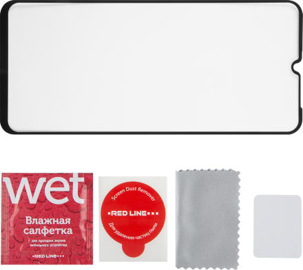 Стекло защитное RedLine Tecno Spark 8C черная рамка