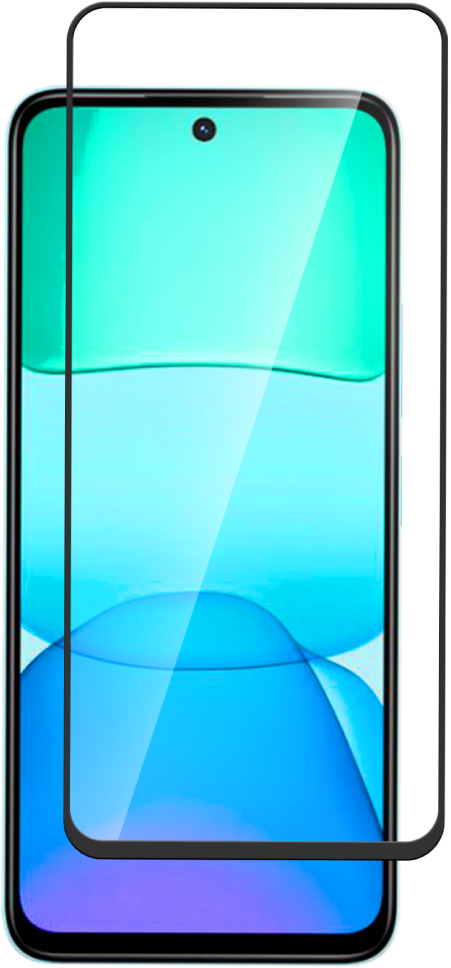 Стекло защитное Borasco для Xiaomi Redmi 13 Черная рамка