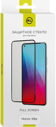 Стекло защитное RedLine для Honor X8a Черная рамка