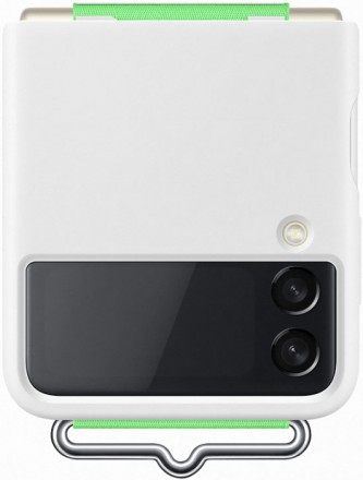 Клип-кейс Samsung Galaxy Z Flip3 Silicone Cover с ремнем White (EF-GF711TWEGRU)