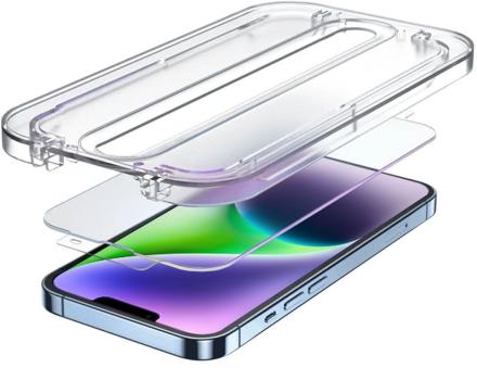 Стекло защитное uBear Extreme Nano Shield для iPhone 14 с аппликатором Easy App Черная рамка (GL149BL03ANE61-I22)