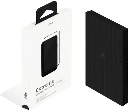 Стекло защитное uBear Extreme Nano Shield для iPhone 14 с аппликатором Easy App Черная рамка (GL149BL03ANE61-I22)