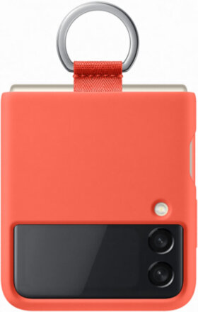 Клип-кейс Samsung Galaxy Z Flip3 Silicone Cover с кольцом Coral (EF-PF711TPEGRU)