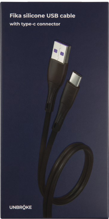 Дата-кабель UNBROKE Fika USB-Type-C 1 метр до 2A Черный