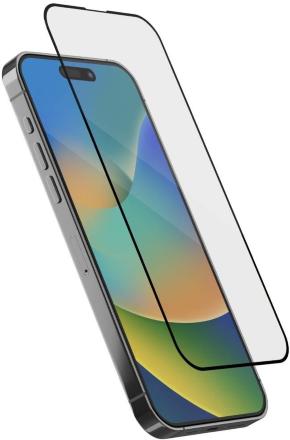 Стекло защитное uBear Extreme 3D Shield для iPhone 15 Pro Max алюмосиликатное Черная рамка