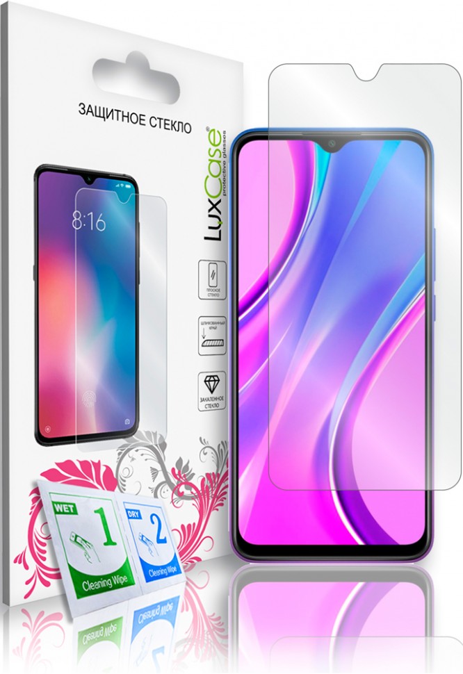 Стекло защитное LuxCase Xiaomi Redmi 9 прозрачное Стекло защитное LuxCase Xiaomi Redmi 9 прозрачное