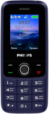 Мобильный телефон Philips Xenium E117 Dual sim Blue
