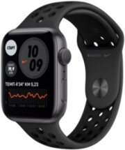Часы Apple Watch Nike Series 6 GPS 44мм корпус из алюминия серый космос + ремешок черный (MG173RU/A)