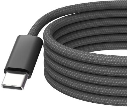 Дата-кабель Akai CE-473BK Type-C - Type-C текстильная оплетка Черный