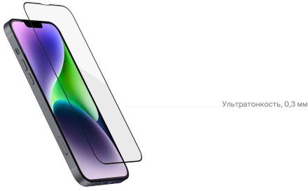 Стекло защитное uBear Extreme 3D Shield для iPhone 14 Plus Черная рамка (GL143BL03A3D67-I22)