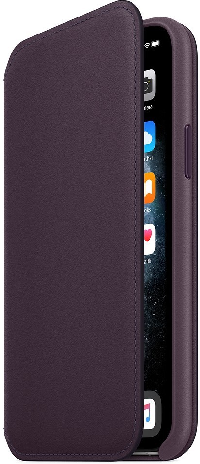 Чехол-книжка Apple iPhone 11 Pro MX072ZM/A кожаный темно-фиолетовый