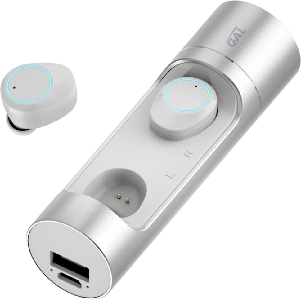 Беспроводные наушники с микрофоном Gal TW-8000 TWS White