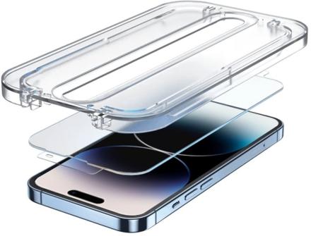 Стекло защитное uBear Extreme Nano Shield для iPhone 14 Pro с аппликатором Easy App Черная рамка (GL150BL03ANE61P)